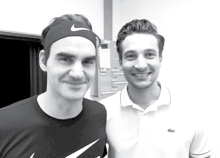 Der Mann, der mit für die Waden von Federer und Co verantwortlich ist. (Foto: Y. Lambrecht)