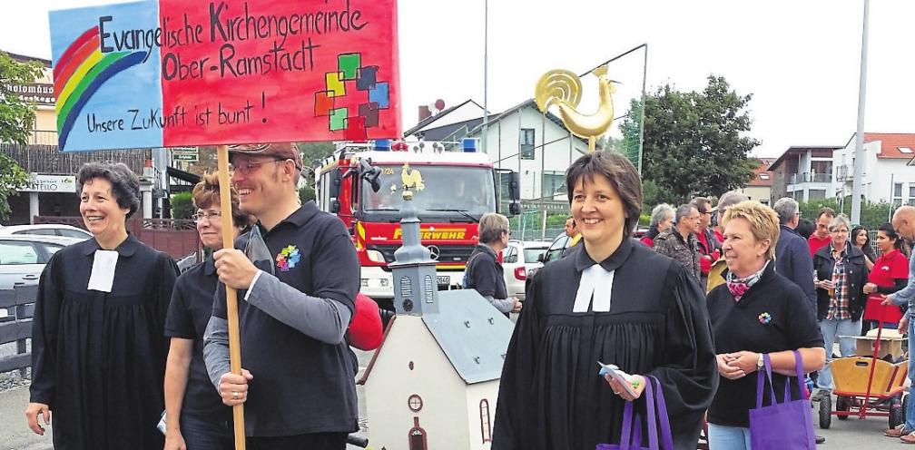 Auch beim Umzug wird diesmal das Jubiläum im Fokus stehen. Archivfoto: Ev. Kirche Ober-Ramstadt / Astrid Würz