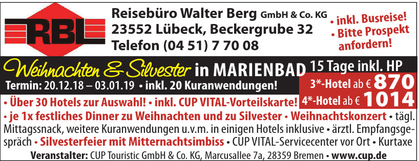 Reisebüro Walter Berg GmbH & Co. KG Reisebüro Walter Berg GmbH & Co. KG