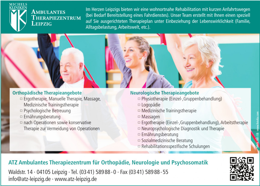 ATZ Ambulantes Therapiezentrum für Orthopädie, Neurologie und Psychosomatik ATZ Ambulantes Therapiezentrum für Orthopädie, Neurologie und Psychosomatik
