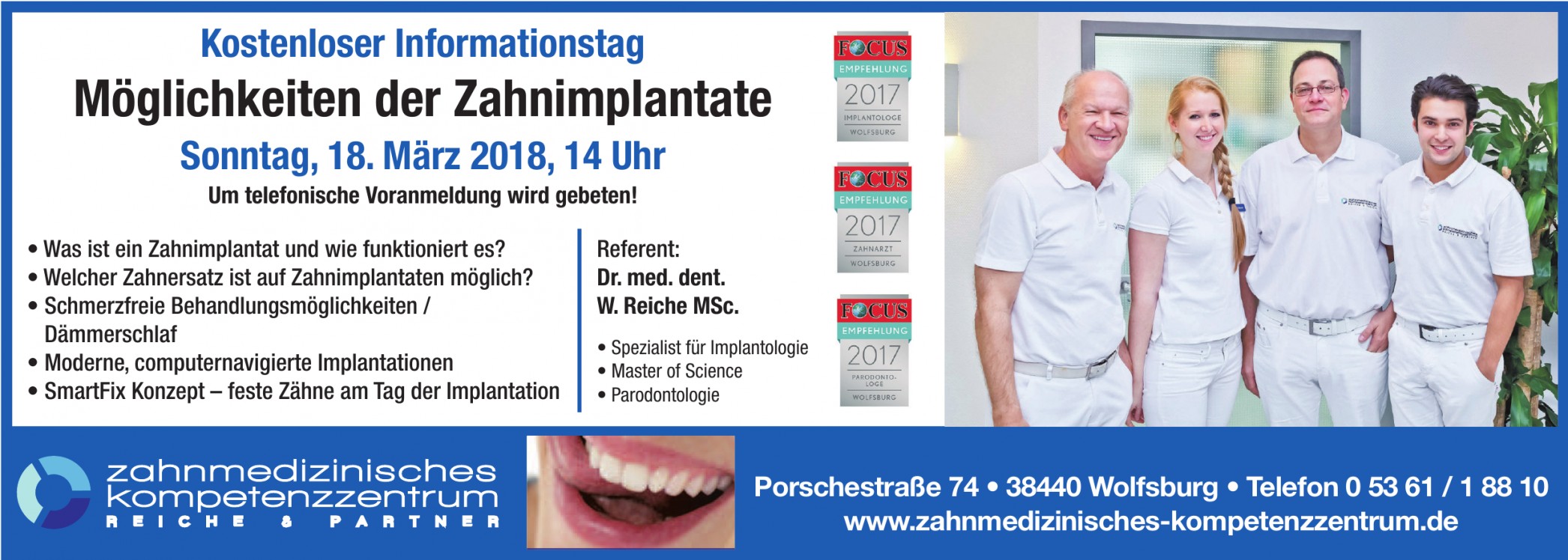 Zahnmedizinisches Kompetenzzentrum Reiche & Partner Zahnmedizinisches Kompetenzzentrum Reiche & Partner