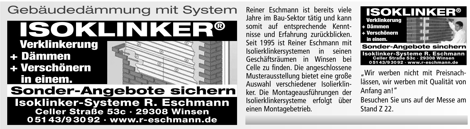 Isoklinker-Systeme R. Eschmann Isoklinker-Systeme R. Eschmann