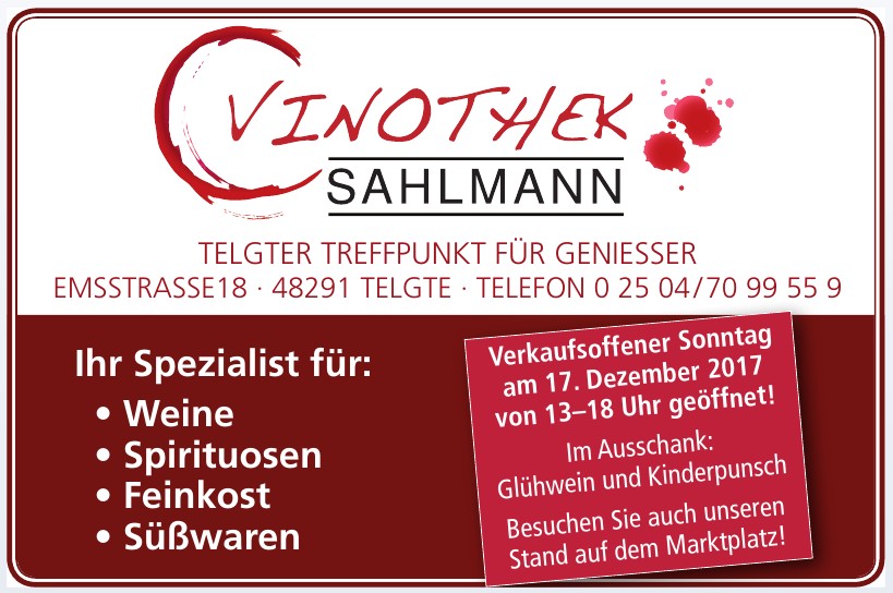 Vinothek Sahlmann