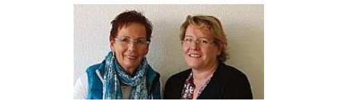 Birgit Zwick (links) und Anke Schäddel suchen Quereinsteiger im Bereich Pflegekräfte Foto: pm
