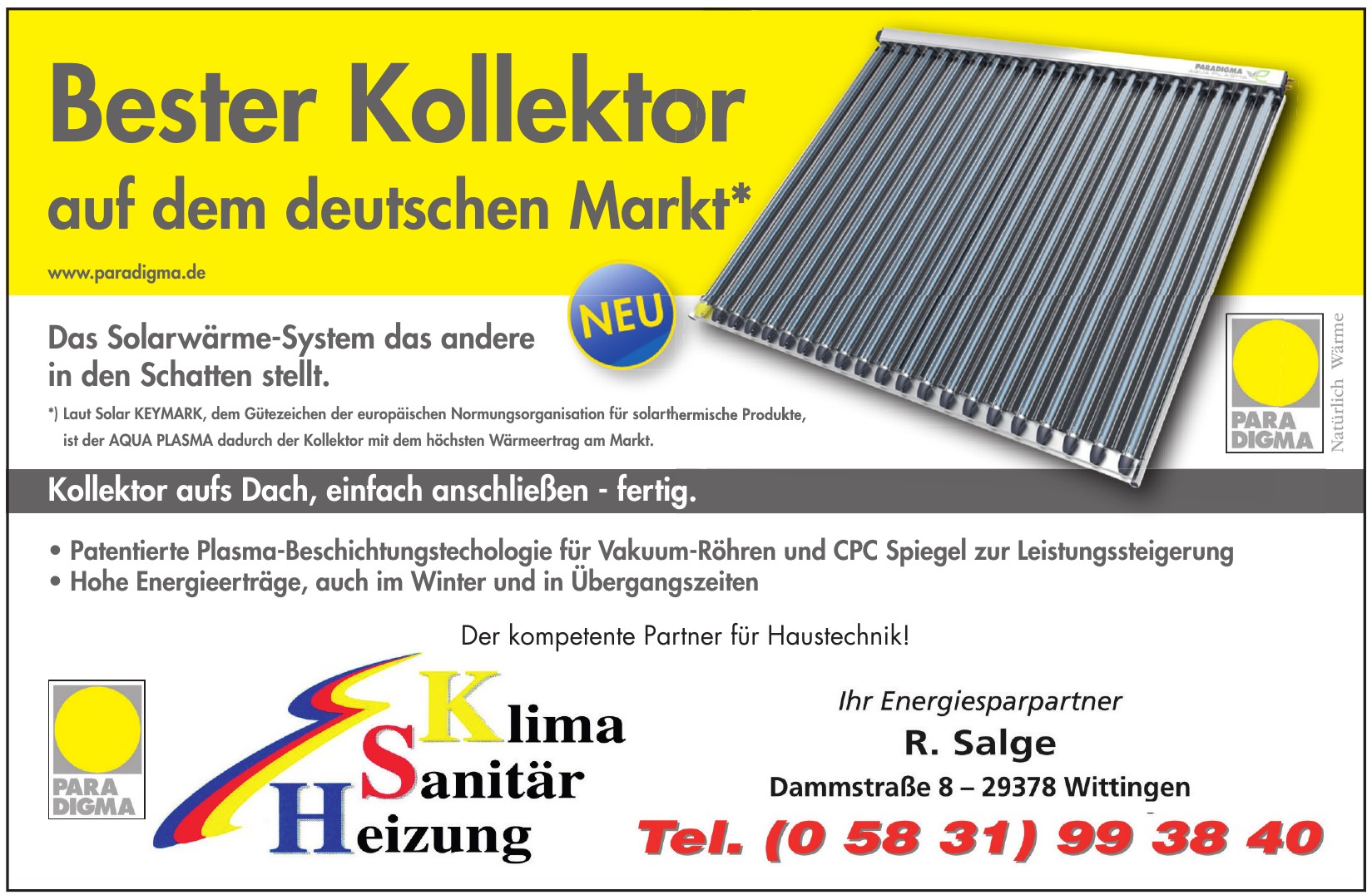 R. Salge - Heizung - Sanitär - Klima R. Salge - Heizung - Sanitär - Klima