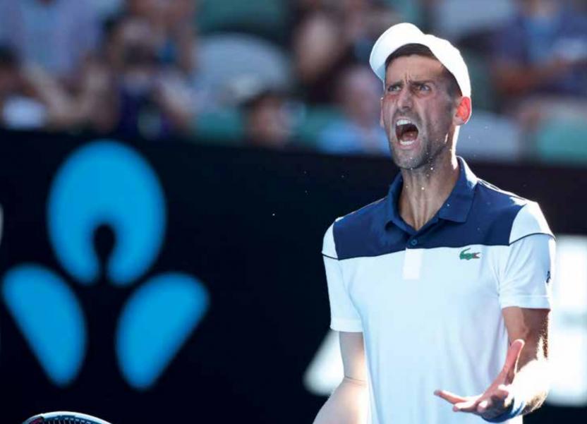 Kann man verstehen, Novak Djokovic schreit seinen Frust raus. (Foto: Jürgen Hasenkopf)