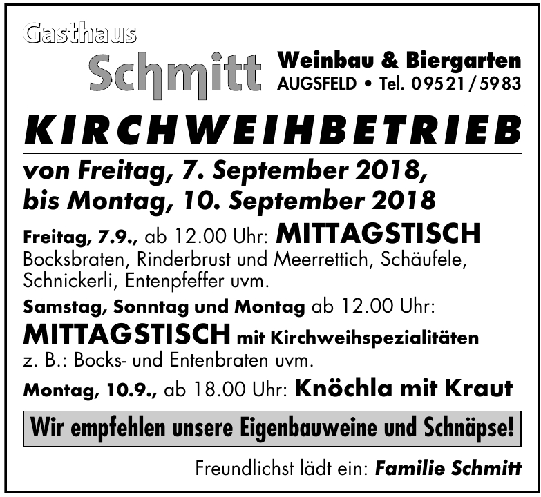 Gasthaus Shnitt Kirchweihbetrieb Gasthaus Shnitt Kirchweihbetrieb