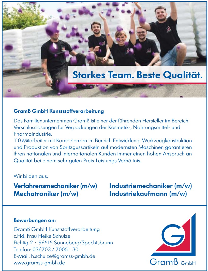 Gramß GmbH Kunststoffverarbeitung Gramß GmbH Kunststoffverarbeitung