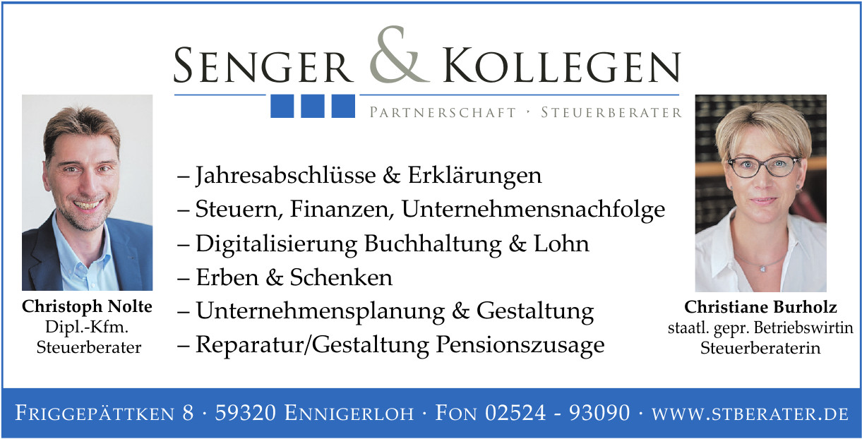 Senger & Kollegen Partnerschaft - Steuerberater Senger & Kollegen Partnerschaft - Steuerberater