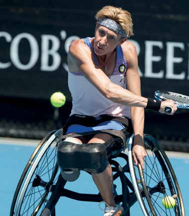 Halbfinale: Deutschlands stärkste Rollstuhl-Tennisspielerin, Sabine Ellerbrock, ist nach ihrer OP wieder auf dem Weg zu alter Stärke.