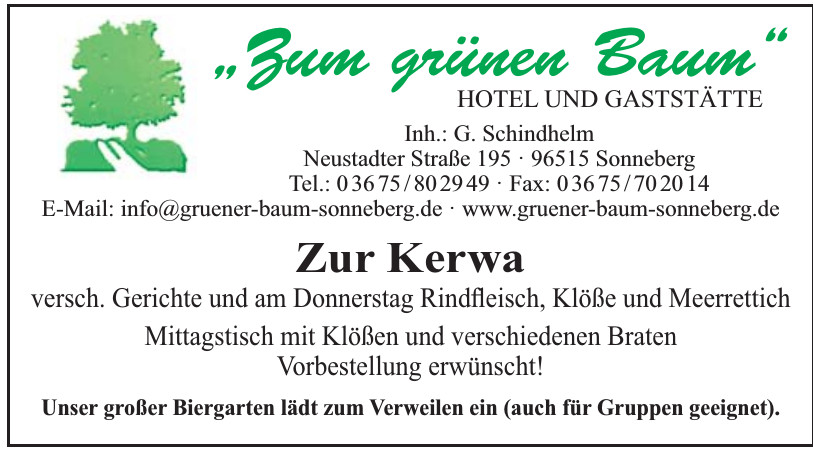 "Zum grünen Baum" Hotel und Gaststätte