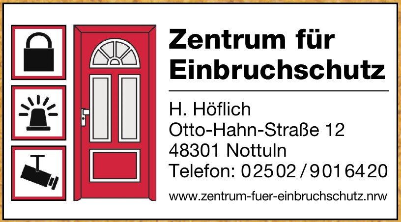 Zentrum für Einbruchschutz - H. Höflich