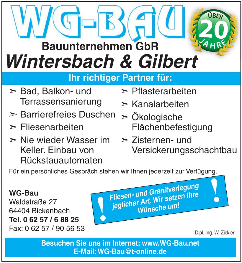 WG-Bau Bauunternehmen GbR WG-Bau Bauunternehmen GbR