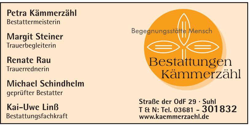 Bestattungen Kämmerzähl Bestattungen Kämmerzähl