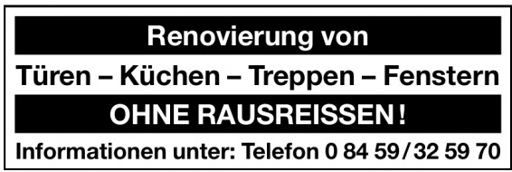 Renovierung von Türen – Küchen – Treppen – Fenstern