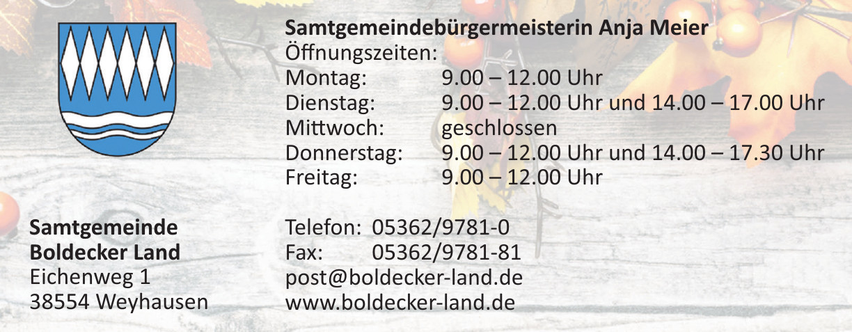 Samtgemeinde Boldecker Land Samtgemeinde Boldecker Land