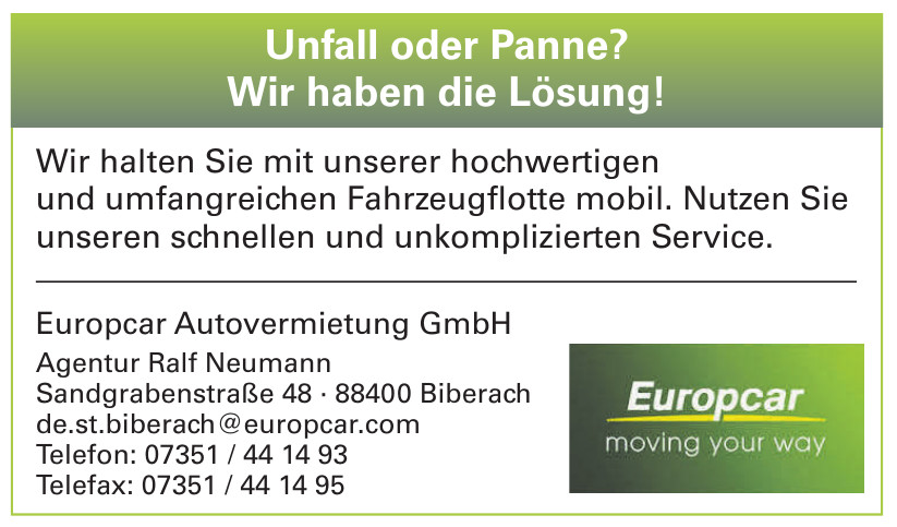 Europcar Autovermietung GmbH Europcar Autovermietung GmbH