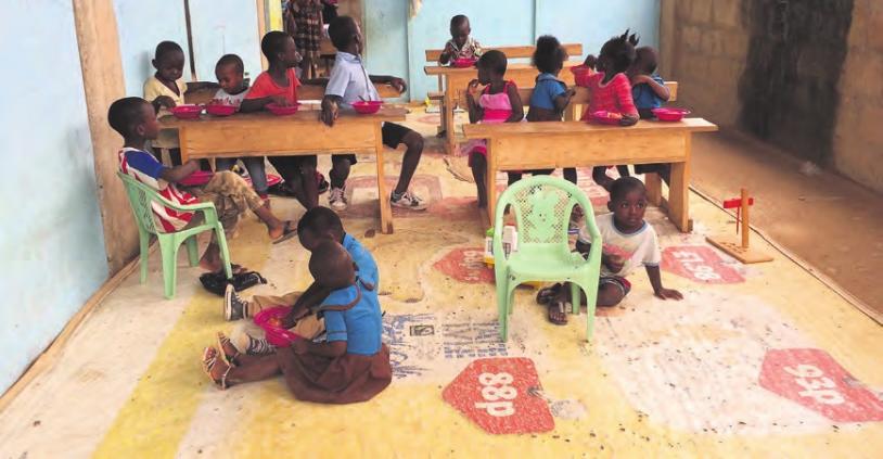 Schon die Kleinsten in Ghana freuen sich, dass sie die Schule besuchen dürfen. 