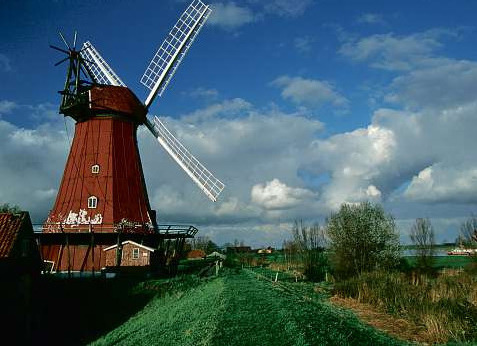 Windmühle in Beidenfleth an der Stör (Kreis Steinburg), Foto: www.mediaserver.hamburg.de / Ottmar Heinze