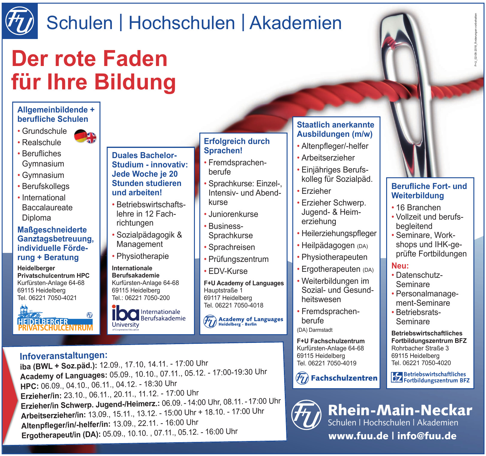 Rhein-Main-Neckar Schulen/Hochschulen/Akademien - Heidelberger Privatschulcentrum HPC Rhein-Main-Neckar Schulen/Hochschulen/Akademien - Heidelberger Privatschulcentrum HPC