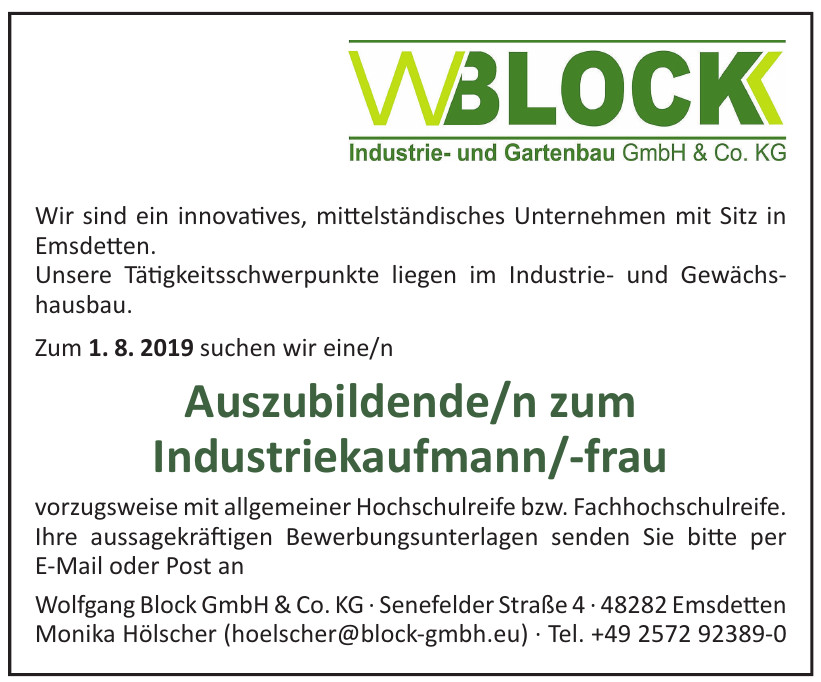 Wolfgang Block GmbH& Co. KG Wolfgang Block GmbH& Co. KG