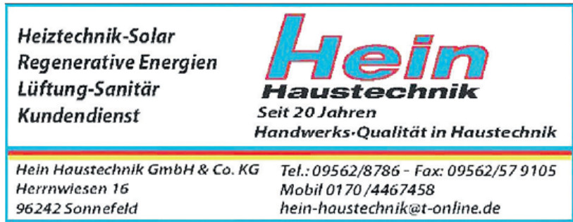 Hein Haustechnik GmbH & Co. KG Hein Haustechnik GmbH & Co. KG