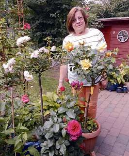 Sie ist die Hauptorganisatorin des Uetersener Rosenfests: Gabriela Schramm freut sich auf die 22. Auflage an diesem Wochenende Foto: Skibbe