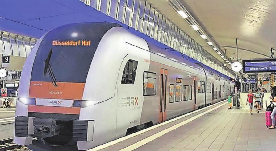 So soll der Rhein-Ruhr-Express einmal aussehen. Siemens bekam den Auftrag, 82 neue Regionalzüge dafür zu bauen. Ab etwa 2030 soll der Rhein-Ruhr-Express (RRX) im 15-Minuten-Takt zwischen Köln, Düsseldorf und Dortmund fahren. Foto: dpa So soll der Rhein-Ruhr-Express einmal aussehen. Siemens bekam den Auftrag, 82 neue Regionalzüge dafür zu bauen. Ab etwa 2030 soll der Rhein-Ruhr-Express (RRX) im 15-Minuten-Takt zwischen Köln, Düsseldorf und Dortmund fahren. Foto: dpa