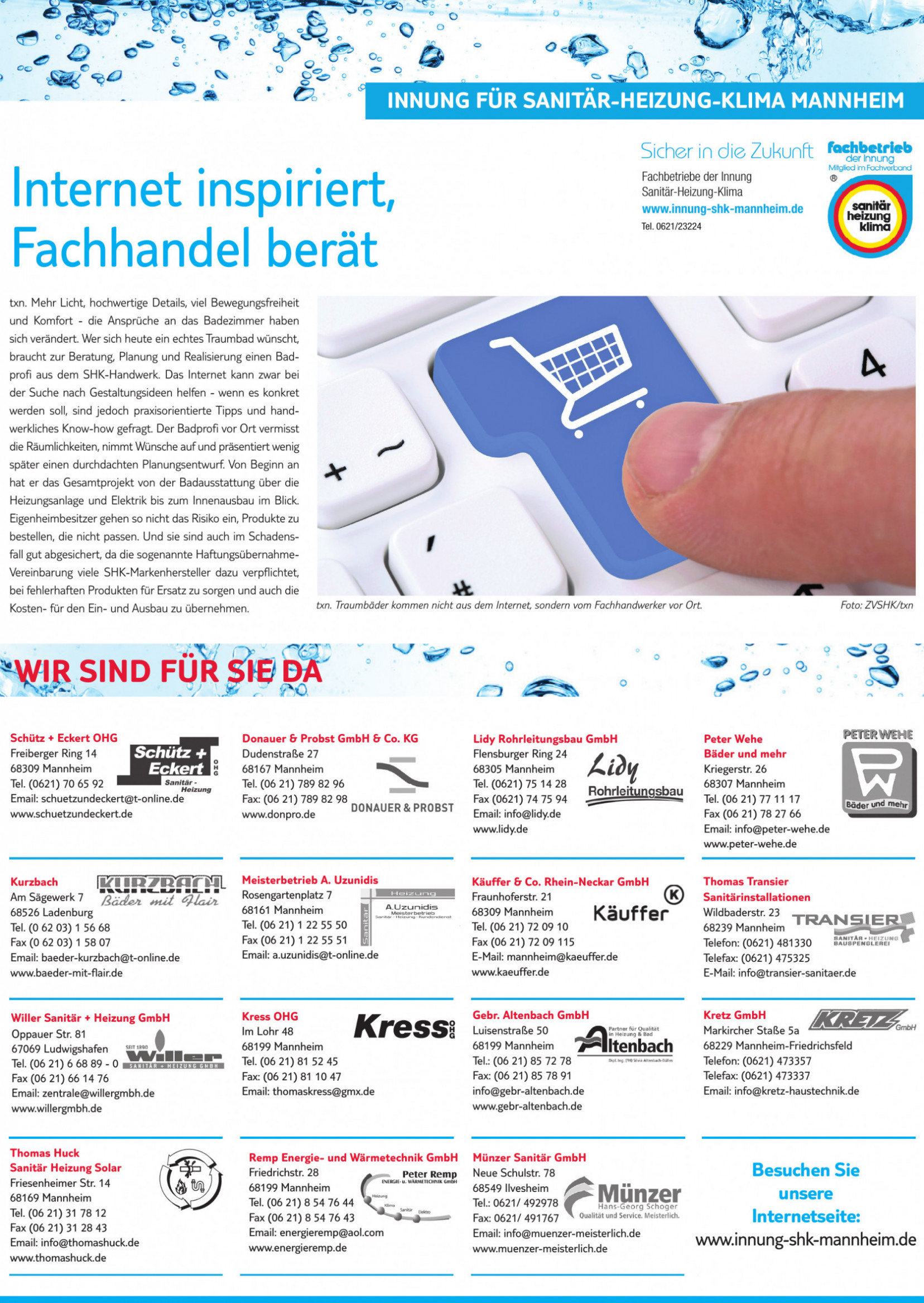 Innung für Sanitär-Heizung-Klima Mannheim Innung für Sanitär-Heizung-Klima Mannheim