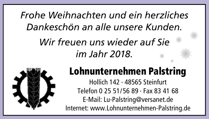 Lohnunternehmen Palstring