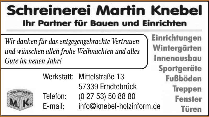 Schreinerei Martin Knebel Schreinerei Martin Knebel