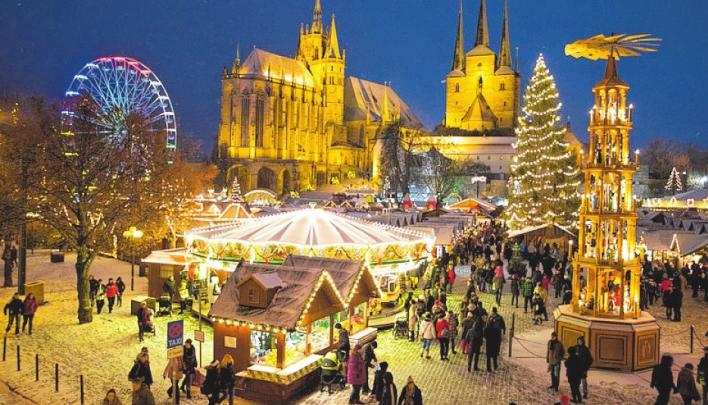 Der Duft von Mandeln, Glühwein und Lebkuchen zieht durch Erfurt. Der Duft von Mandeln, Glühwein und Lebkuchen zieht durch Erfurt.