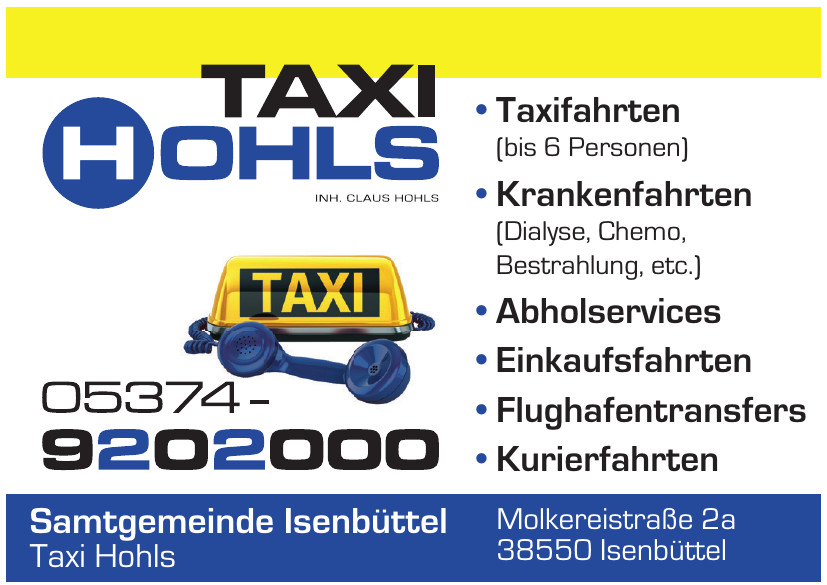 Taxi Hohls Taxi Hohls