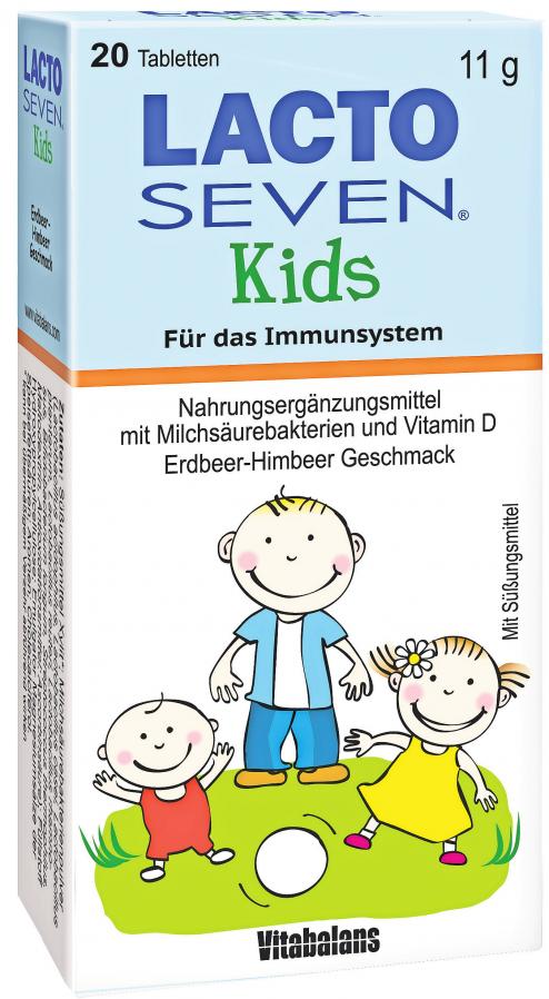 Lacto Seven Kids versorgt Kinder mit Milchsäurebakterien für eine gesunde Darmflora. Foto: Vitabalans Lacto Seven Kids versorgt Kinder mit Milchsäurebakterien für eine gesunde Darmflora. Foto: Vitabalans