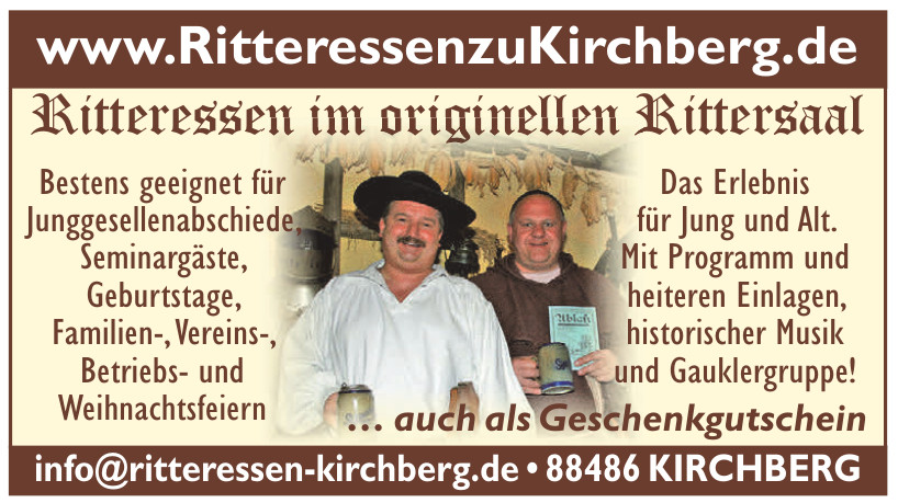 Ritteressen im originellen Rittersaal