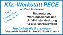 Kfz.-Werkstatt Pece Kfz.-Werkstatt Pece