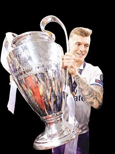 Titelsammler: Toni Kroos gewann schon dreimal die Champions League – zweimal mit Real Madrid (Foto) und einmal mit Bayern.