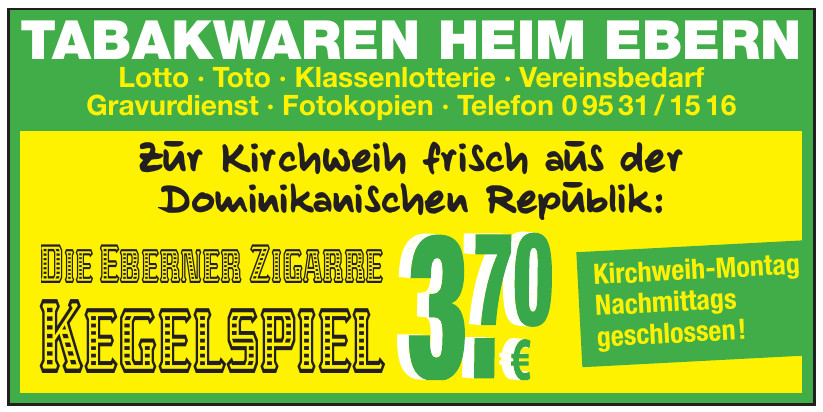 Tabakwaren Heim Ebern Tabakwaren Heim Ebern