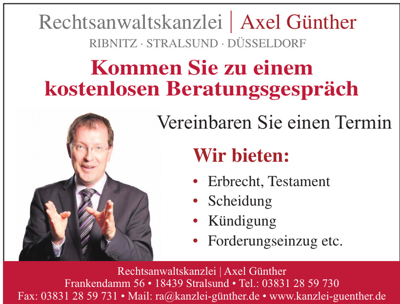 Rechtsanwaltskanzlei Axel Günther Rechtsanwaltskanzlei Axel Günther