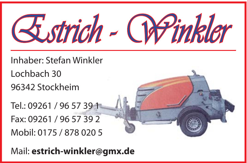 Estrich - Winkler Estrich - Winkler
