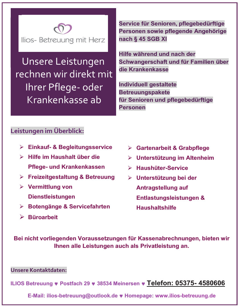 Ilios Betreuung Ilios Betreuung