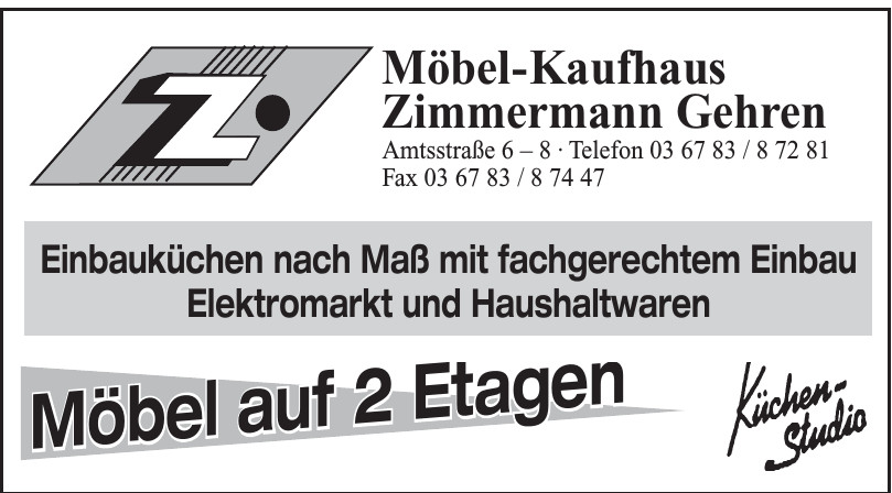 Möbel-Kaufhaus Zimmermann Gehren