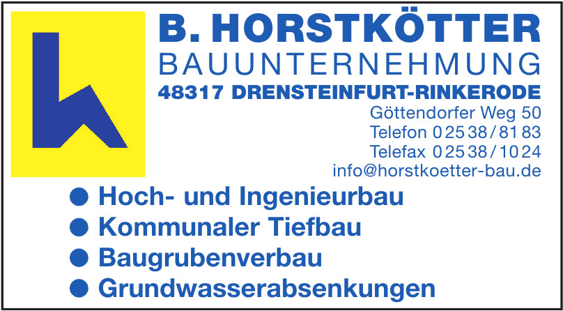 B. Horstkötter Nauunternehmung B. Horstkötter Nauunternehmung