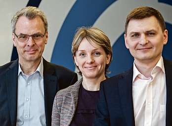 Das Ärzte-Team in Harburg: Dr. med. Jürgen Heide, Dr. med. Brigita Paskeviciute, Konstantin Wischnjakow (v.l.) Solcher