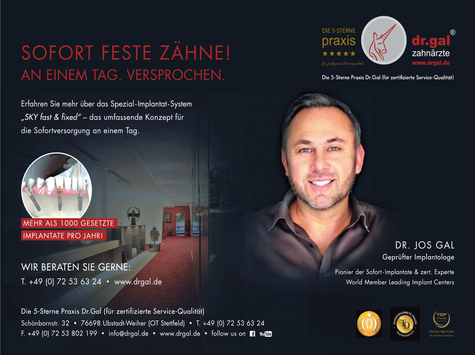Die 5-Sterne Praxis Dr. Gal Zhnärzte