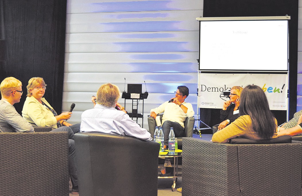 Bei der „Fishbowl“-Diskussion. Foto: CD-Kaserne Bei der „Fishbowl“-Diskussion. Foto: CD-Kaserne