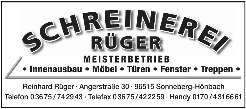 Schreinerei Rüger Meisterbetrieb