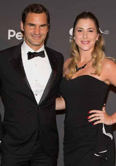 Jahreswechsel in Perth, Roger Federer feierte ihn mit Partnerin Belinda Bencic. (Foto: Jürgen Hasenkopf)