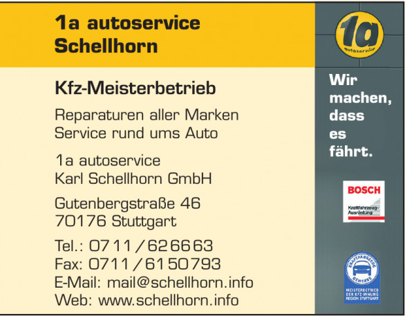 1a autoservice Karl Schellhorn GmbH