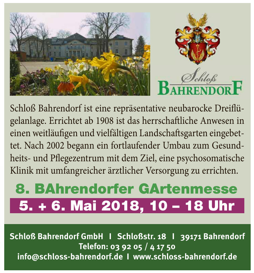 Schloß Bahrendorf GmbH Schloß Bahrendorf GmbH